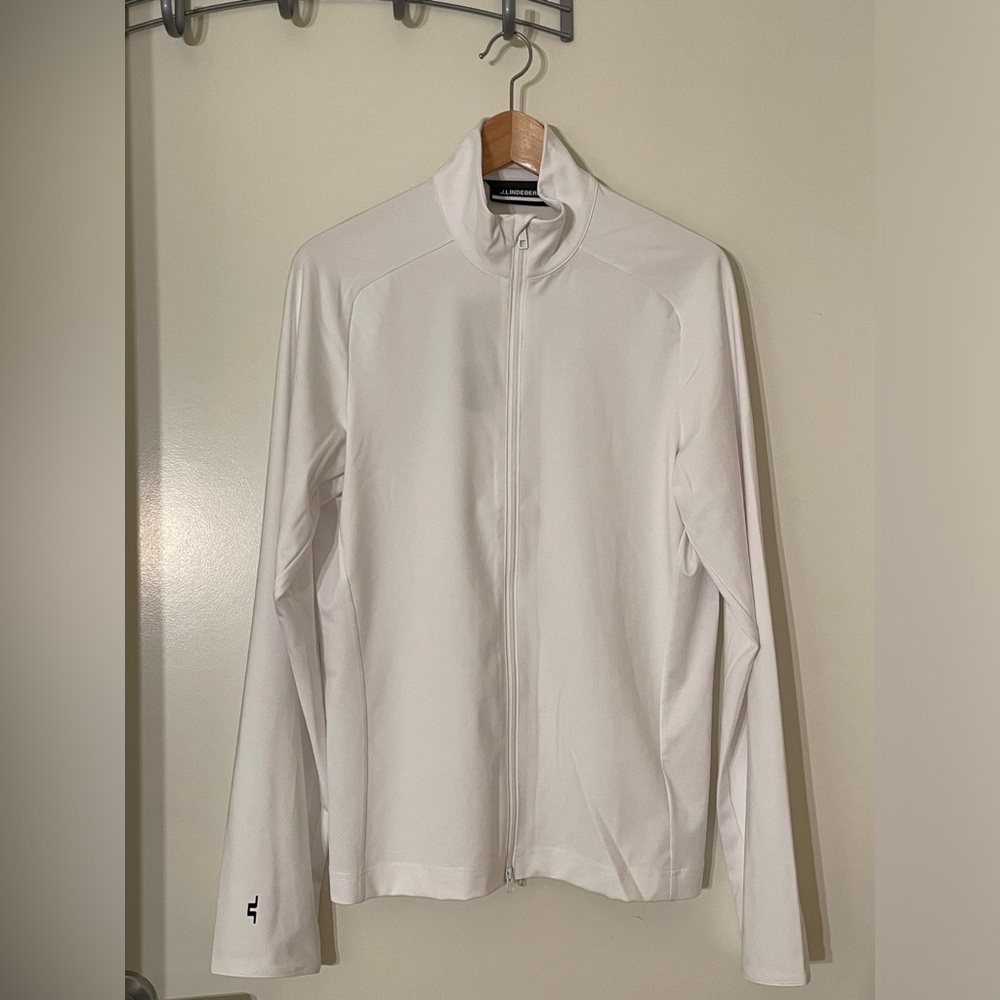 *NWT* J.Lindeberg, mid layer zip up, white, med